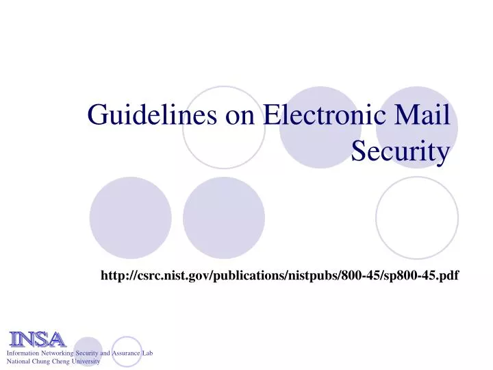 guidelines on electronic mail security