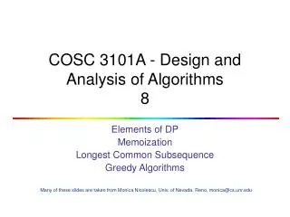 COSC 3101A - Design and Analysis of Algorithms 8