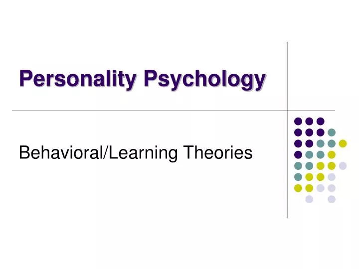 behavioral learning theories