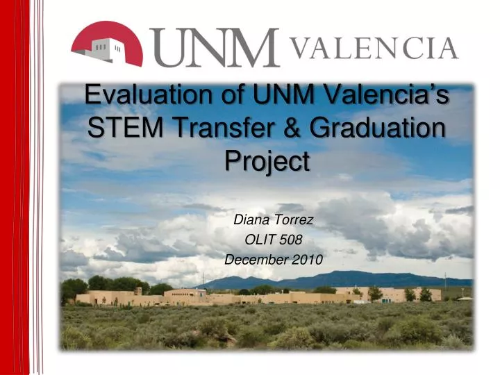 evaluation of unm valencia s stem transfer graduation project