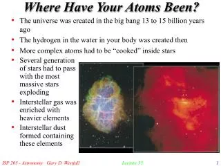 where have your atoms been