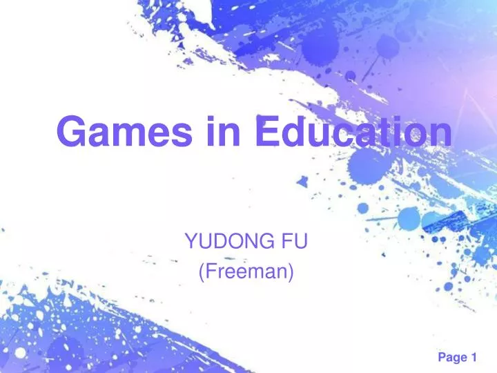 games in education