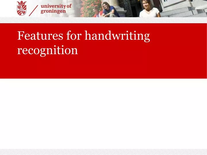 features for handwriting recognition