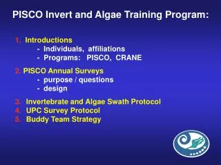PISCO Invert and Algae Training Program: