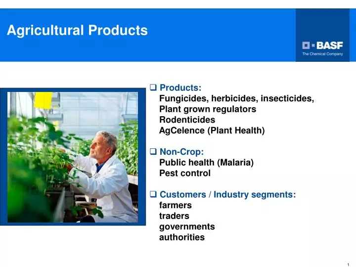 agricultural products