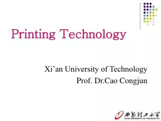 Printing Technology