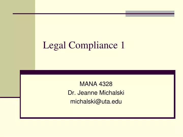 legal compliance 1