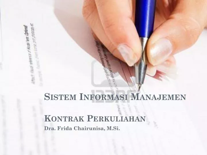 sistem informasi manajemen kontrak perkuliahan