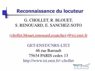 reconnaissance du locuteur
