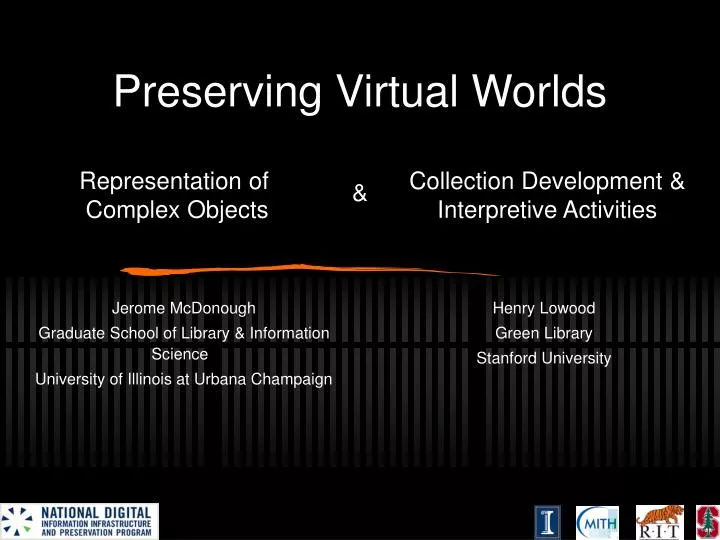 preserving virtual worlds