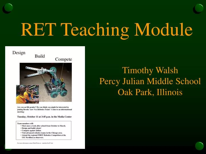 ret teaching module