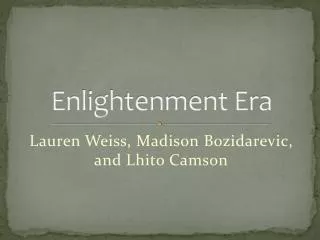Enlightenment Era