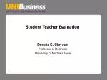 Student Teacher Evaluation - slide 1