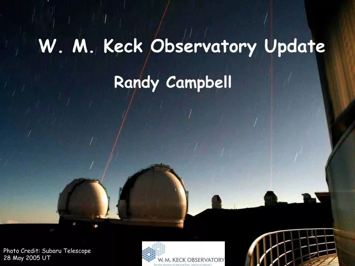 w m keck observatory update
