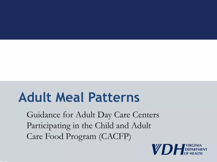 adult meal patterns
