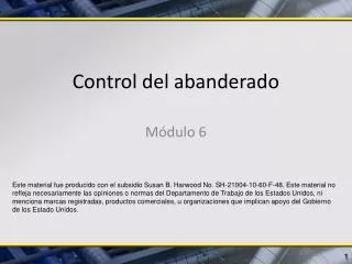 control del abanderado