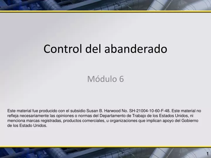 control del abanderado