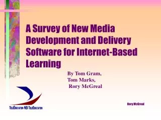 A Survey of New Media Development and Delivery Software for Internet-Based Learning