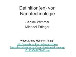 definition en von nanotechnologie