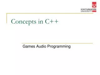 Concepts in C++