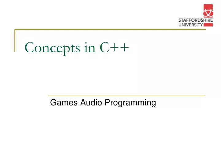 concepts in c