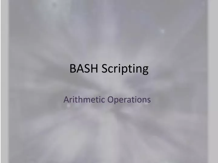 bash scripting