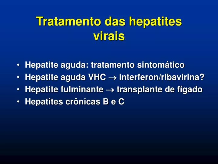 tratamento das hepatites virais