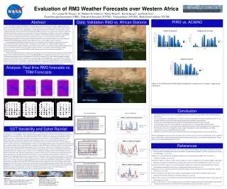 Evaluation of RM3 Weather Forecasts over Western Africa