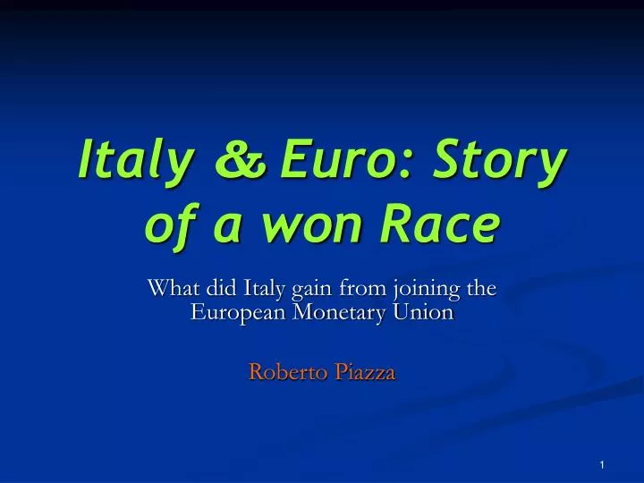italy euro story of a won race