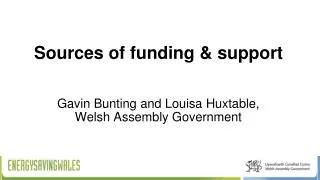 Sources of funding &amp; support