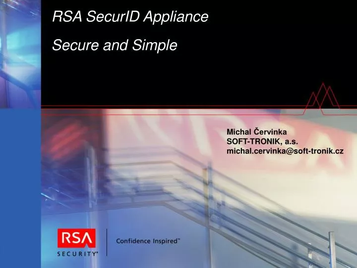 rsa securid appliance secure and simple