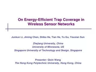 On Energy-Efficient Trap Coverage in Wireless Sensor Networks