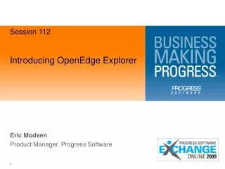 Introducing OpenEdge Explorer