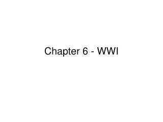 Chapter 6 - WWI
