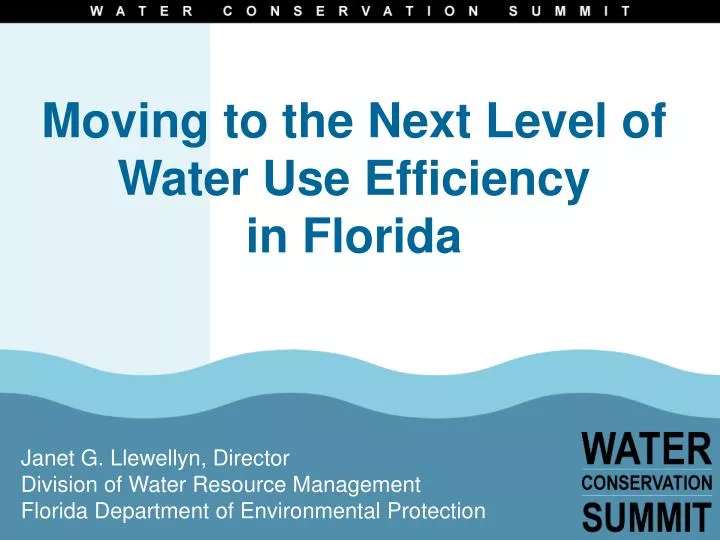 moving to the next level of water use efficiency in florida