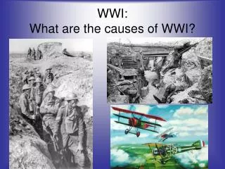 WWI: What are the causes of WWI?