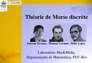 th orie de morse discr te