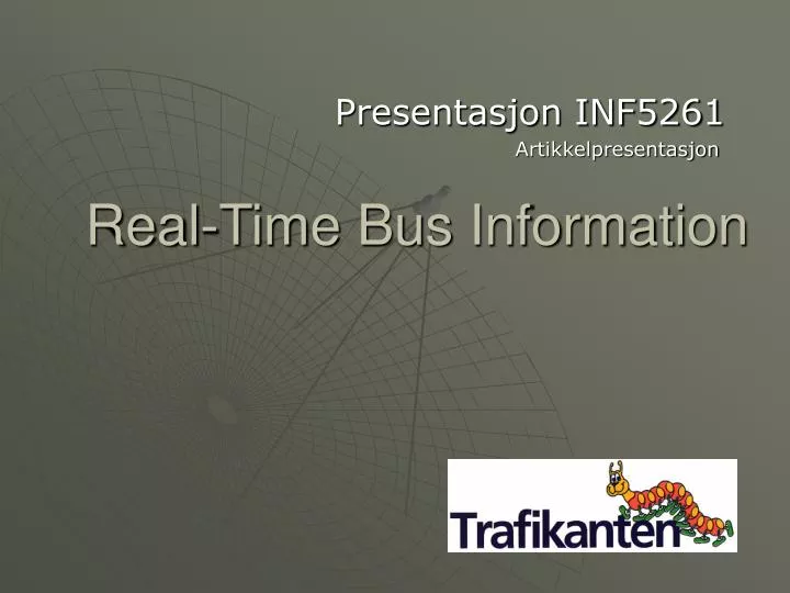 real time bus information