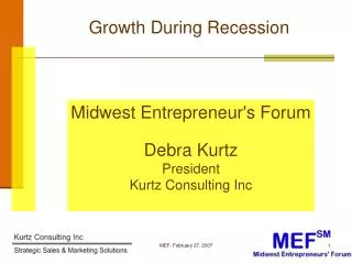 Growth During Recession