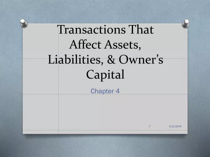 transactions that affect assets liabilities owner s capital