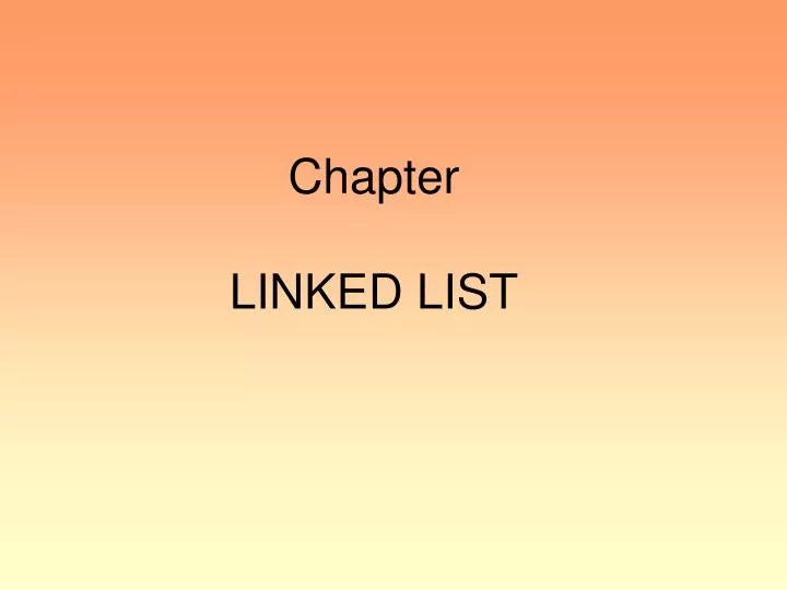 chapter linked list