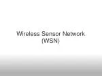 Wireless Sensor Network (WSN) - slide 1