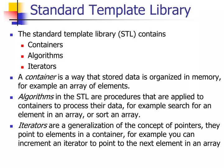 standard template library