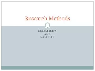 Research Methods