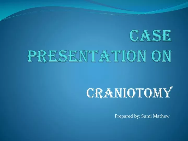 case presentation on