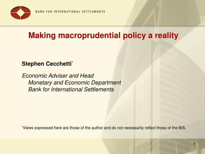 making macroprudential policy a reality