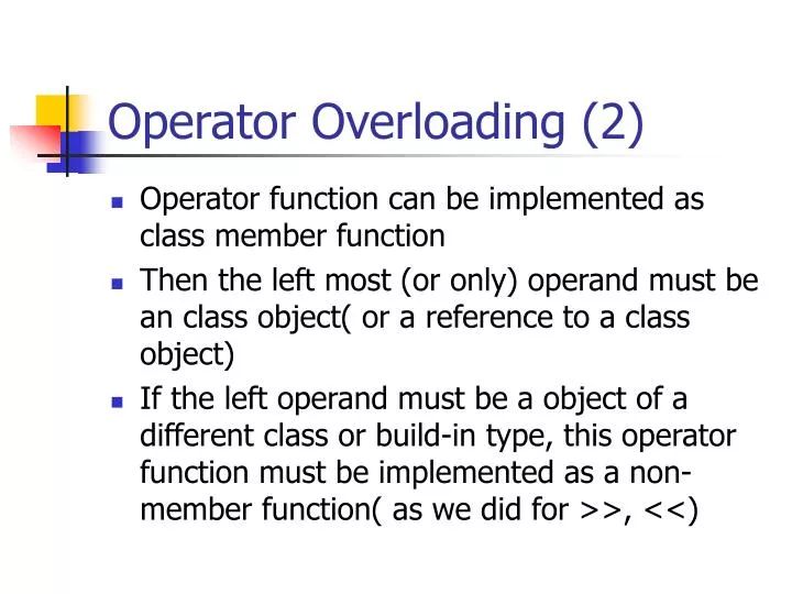 operator overloading 2