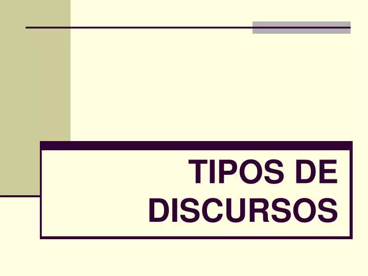 tipos de discursos