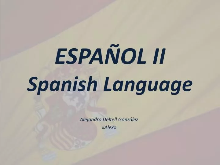 espa ol ii spanish language