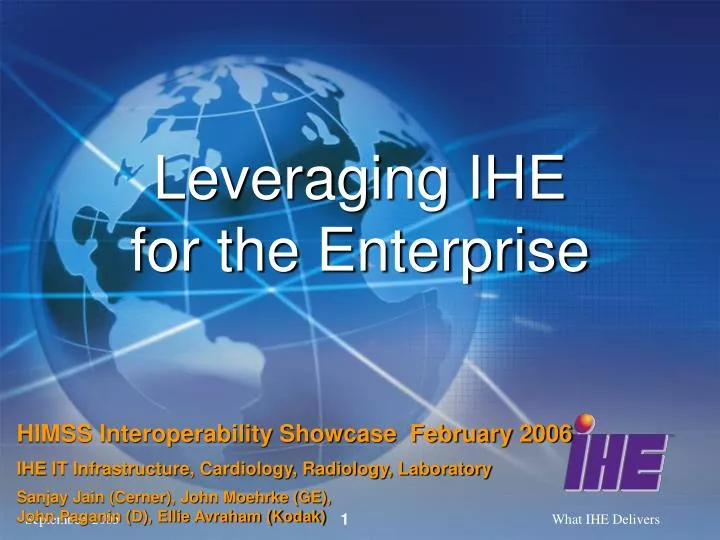 leveraging ihe for the enterprise